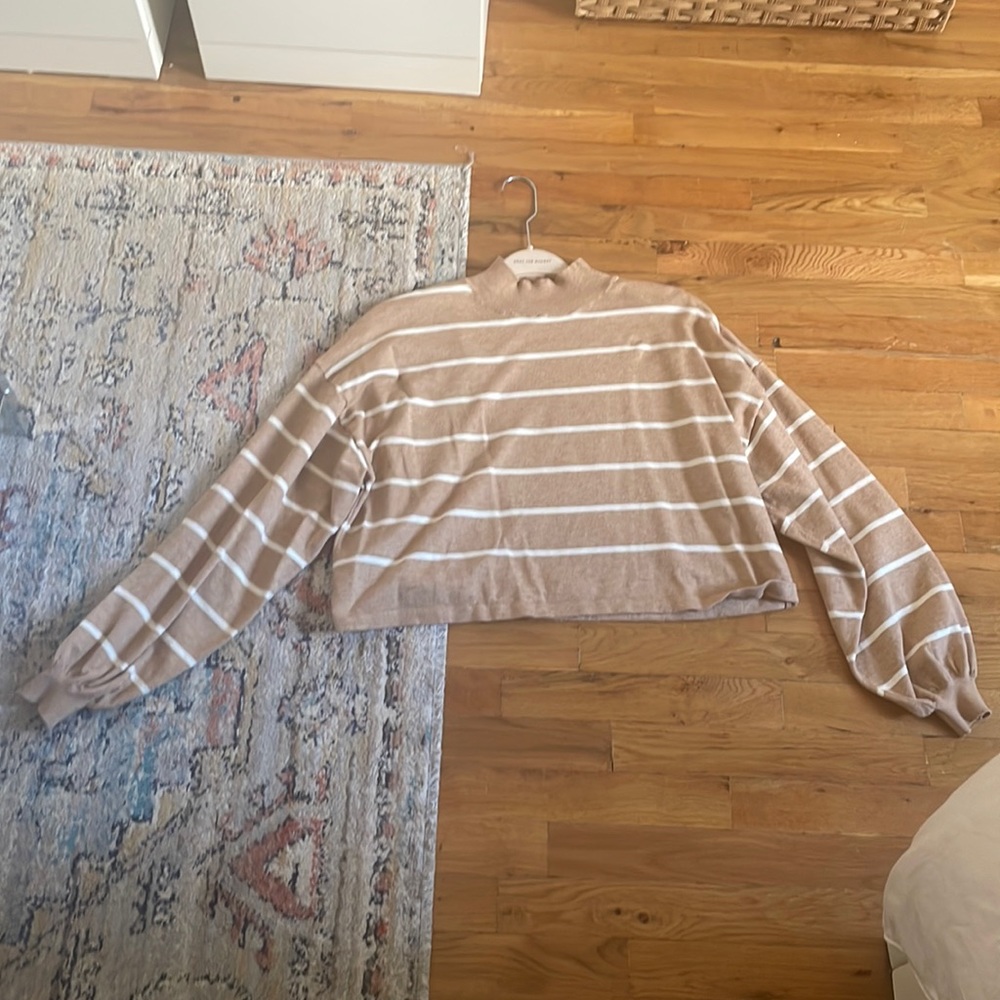 Striped Mockneck Sweater